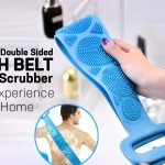 Silicone Double-Sided Bath Belt Body Scrubber – Spa Experience at Home with deep cleansing, exfoliation & massage. Buy now on CyberMart.pk!